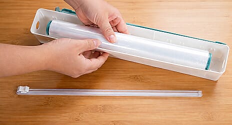 Step 1 — Load your cling film roll
