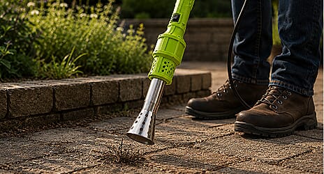Step 2 — Apply heat to weeds