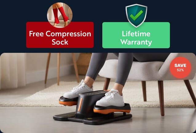 Elderly couple using Bliss & Beyond stepper at home