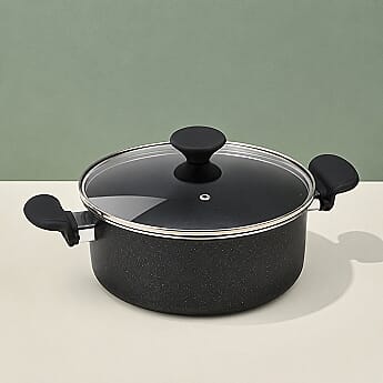 24cm casserole soup pot with lid — forged cookware set