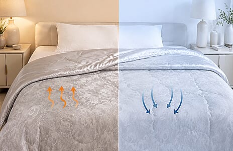 Silk temperature regulation cooling benefit
