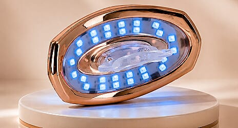 Blue light therapy for lips