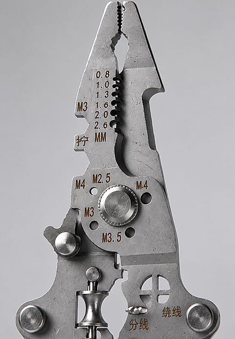 Stainless steel construction close-up detail