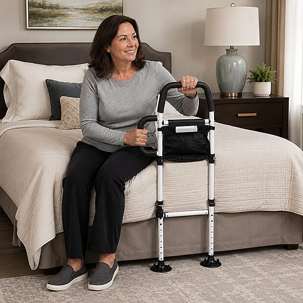 Bedside support rail package contents — everything included