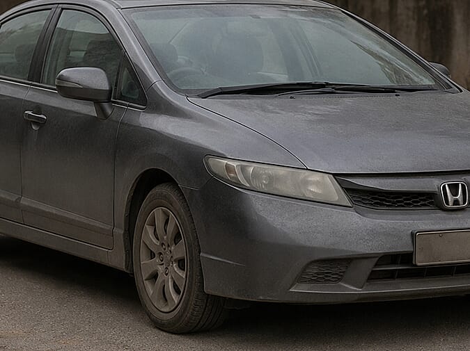 Dirty car before cleaning