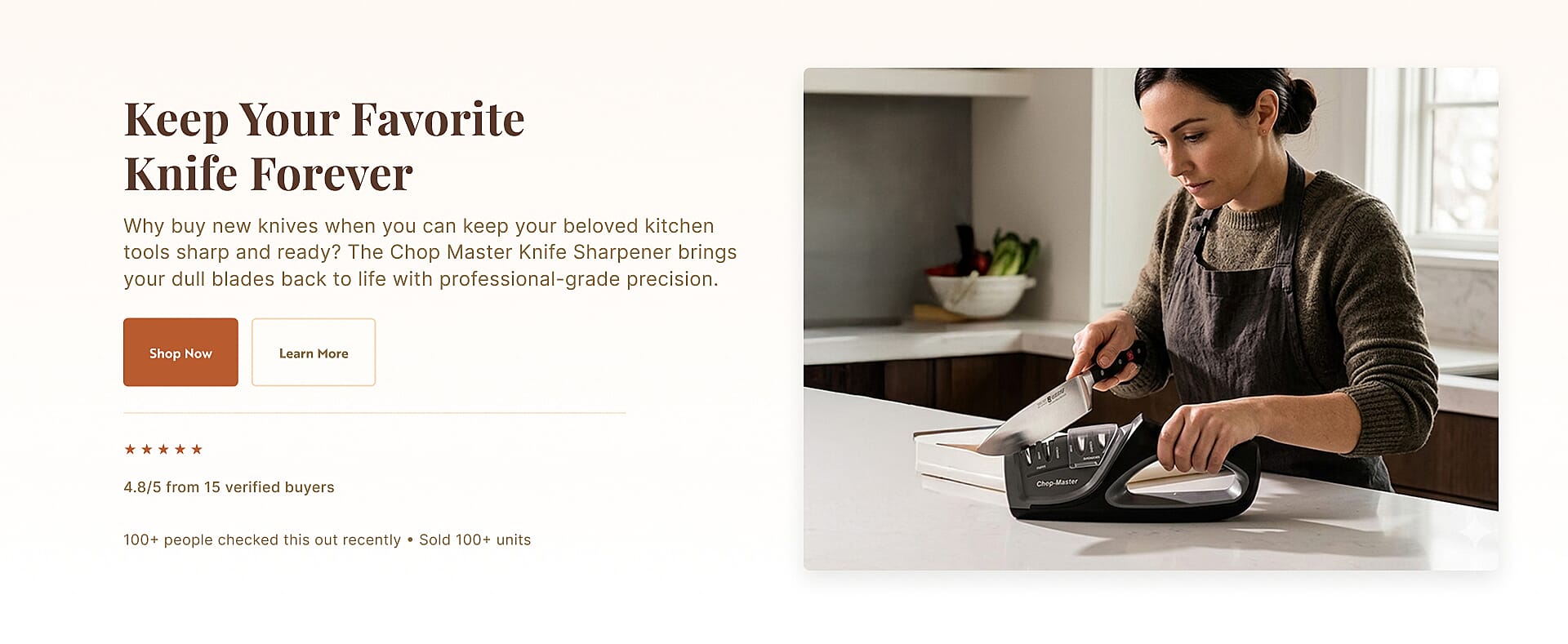 Chop Master Knife Sharpener — professional-grade precision sharpening for all knife types