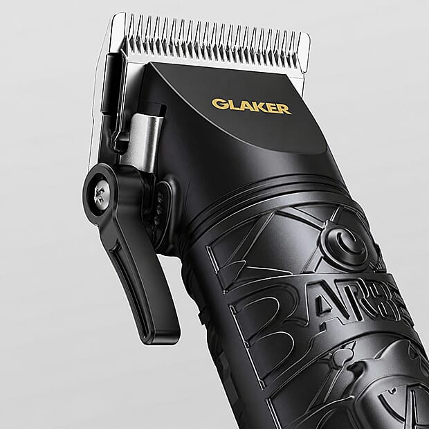 GLAKER 6-in-1 Trimmer with all attachments laid out