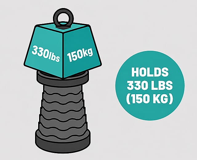 Smart Seat supports 330 lbs — heavy duty