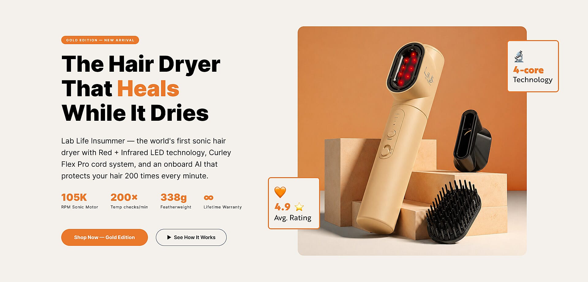 Lab Life Insummer Gold Edition Hair Dryer