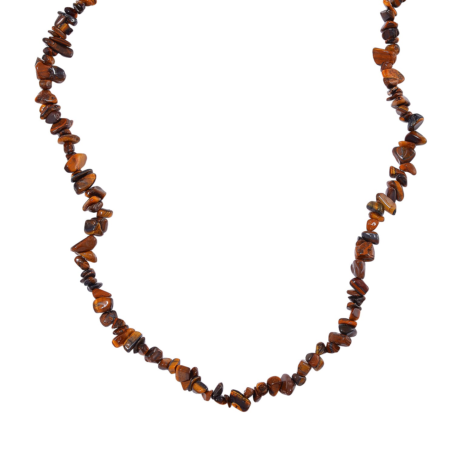 Set of 9 Pcs - Tigers Eye, Sodalite & Fluorite Necklace (Size - 20), Bracelet (Size - 7.5) Stretchable & Hook Earrings in White Tone 1090.00 Ct.