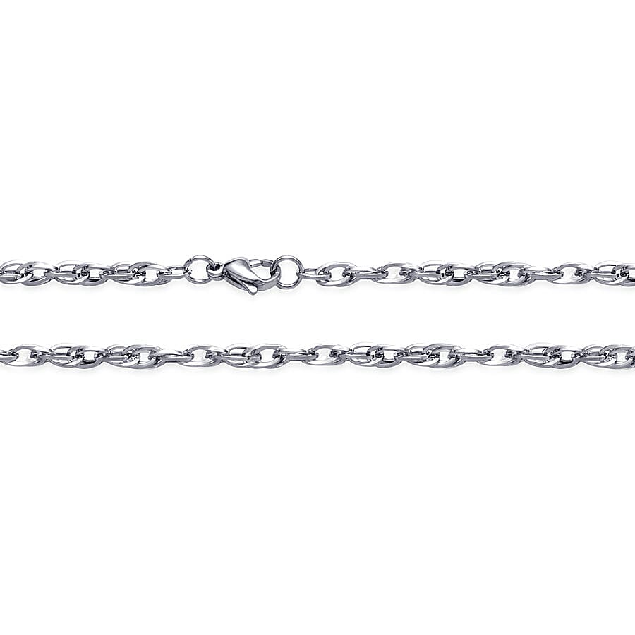 Prince of Wales Necklace With Lobster Clasp (Size 24) in Silver Tone