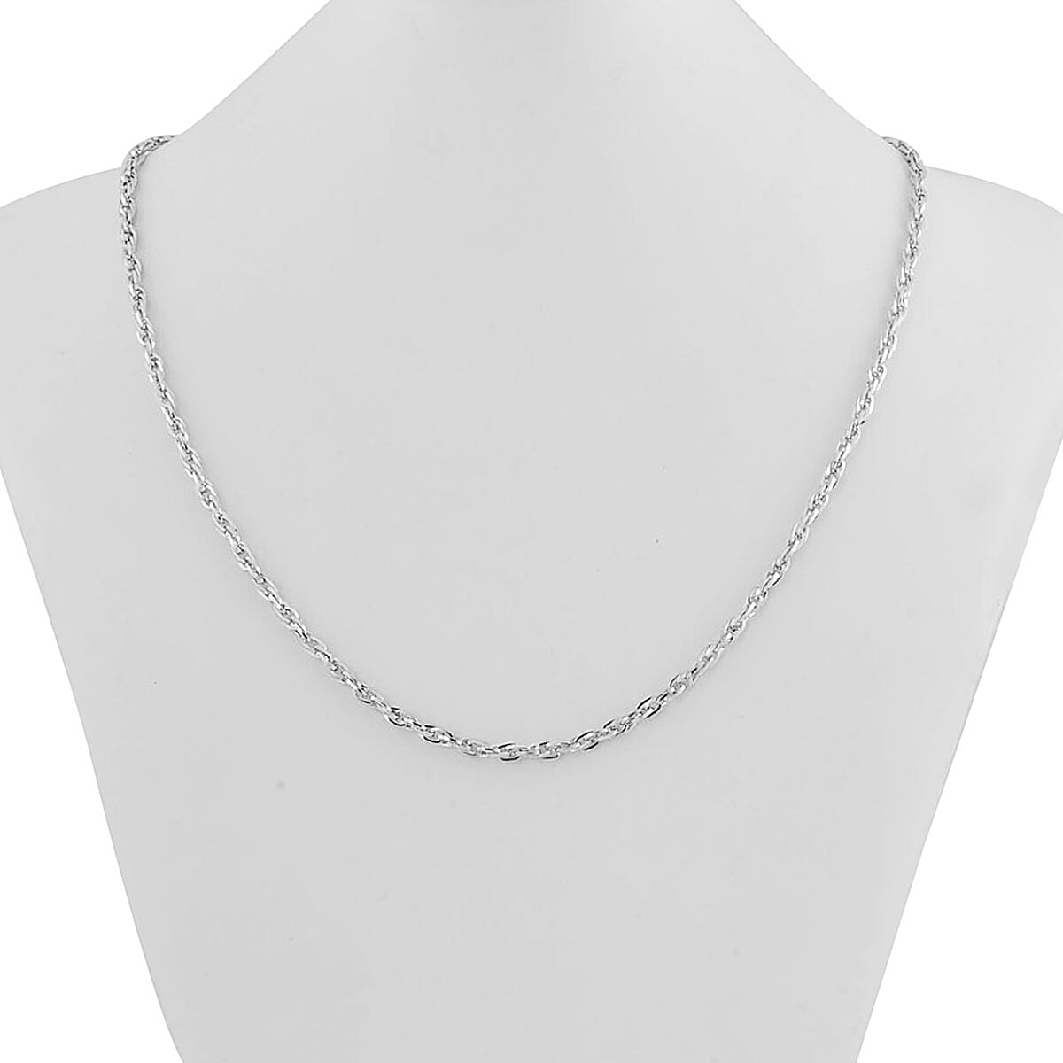 Prince of Wales Necklace With Lobster Clasp (Size 24) in Silver Tone