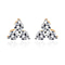 0.25 Ct Diamond Trilogy Stud Earrings in 9K Gold SGL Certified I3 GH