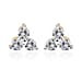 0.25 Ct Diamond Trilogy Stud Earrings in 9K Gold SGL Certified I3 GH