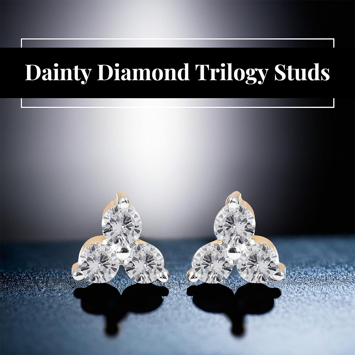 9K Yellow Gold SGL Certified Diamond (G-H) Stud Earrings 0.25 Ct.