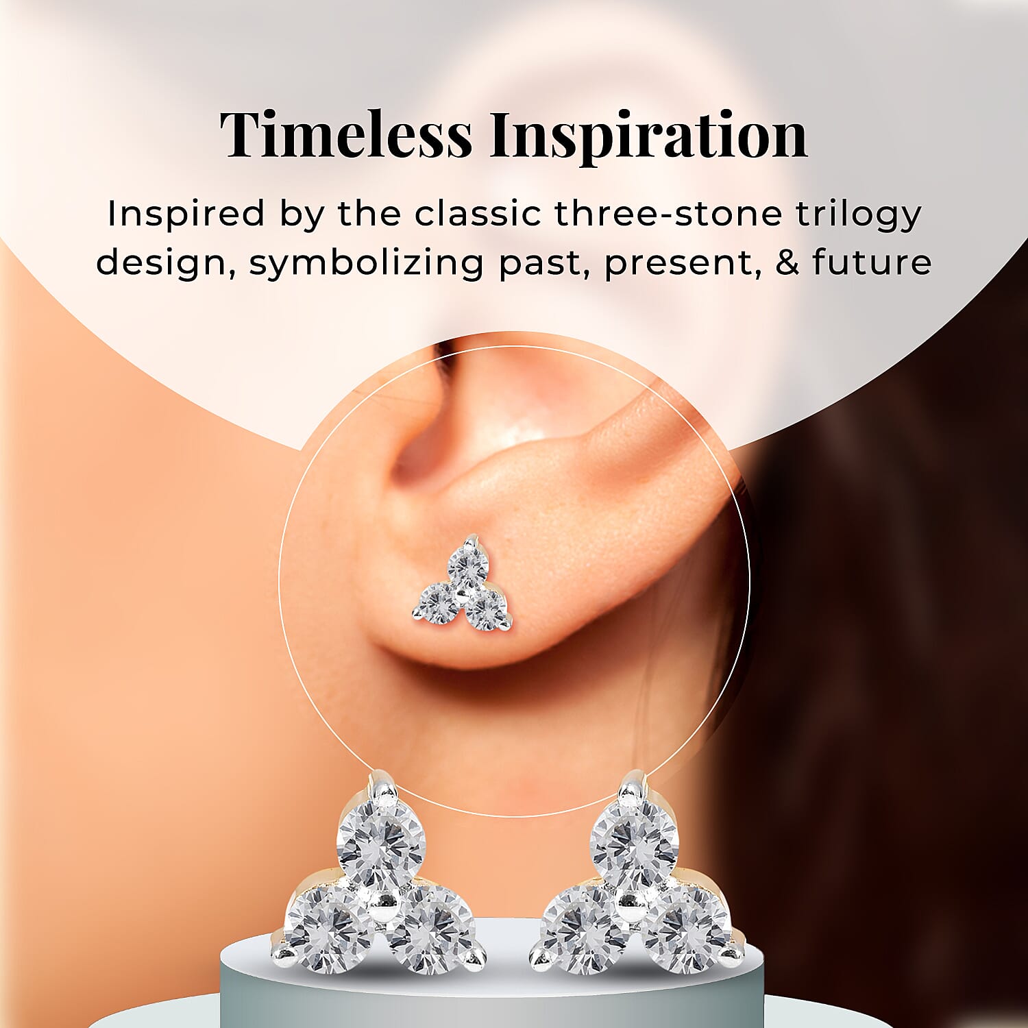 9K Yellow Gold SGL Certified Diamond (G-H) Stud Earrings 0.25 Ct.