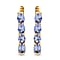 Tanzanite December Birthstone Hoop Earrings in 18K Vermeil Yellow Gold Over Sterling Silver