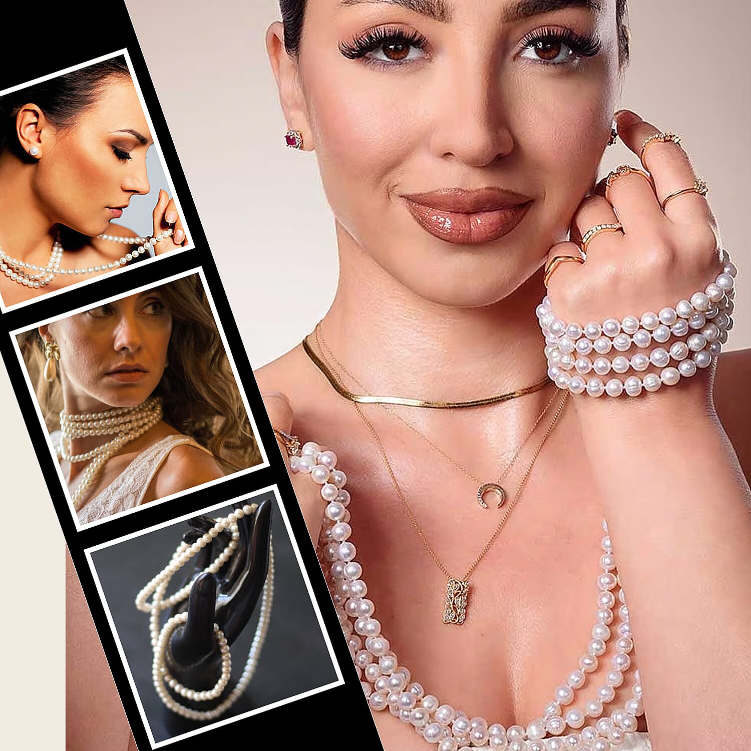 Limited Edition- One Time Deal AAA Freshwater Pearl Necklace (Size - 100 Inch)