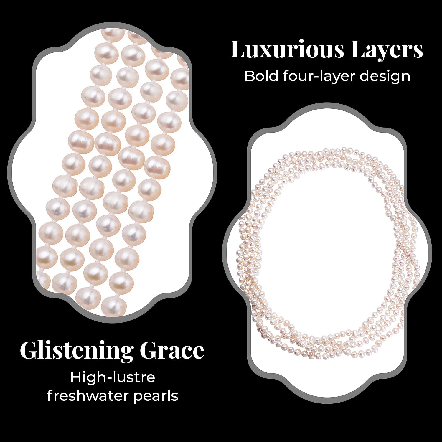 Limited Edition- One Time Deal AAA Freshwater Pearl Necklace (Size - 100 Inch)