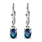 1.72 Ct AAA Australian Boulder Opal Earrings in Platinum Plated Sterling Silver