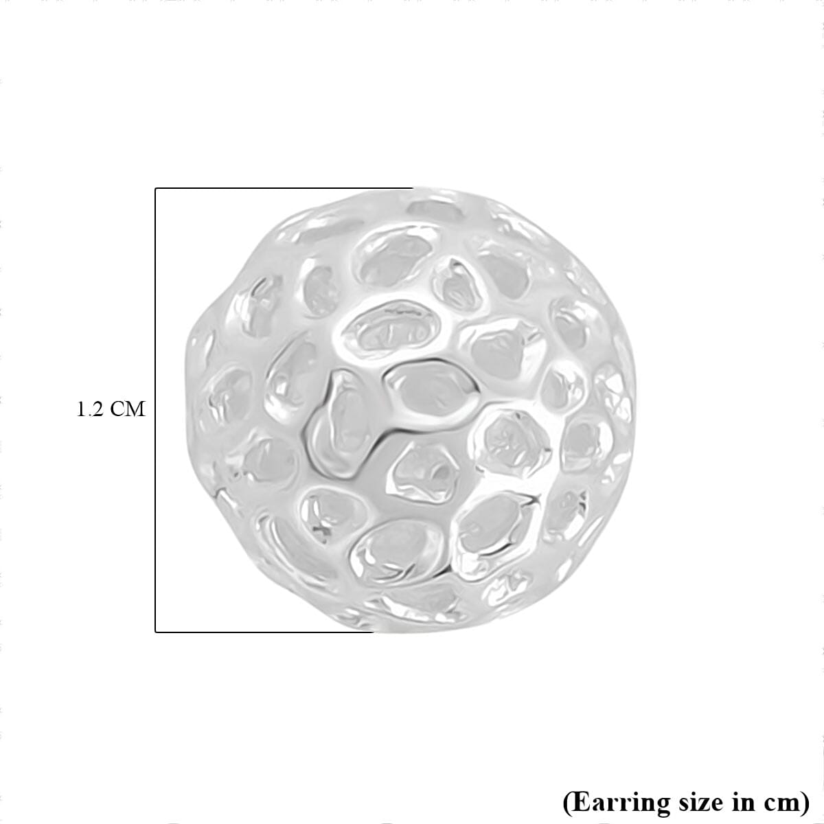 RACHEL GALLEY - Rhodium Sterling Silver Globe Stud Earrings with Push Back