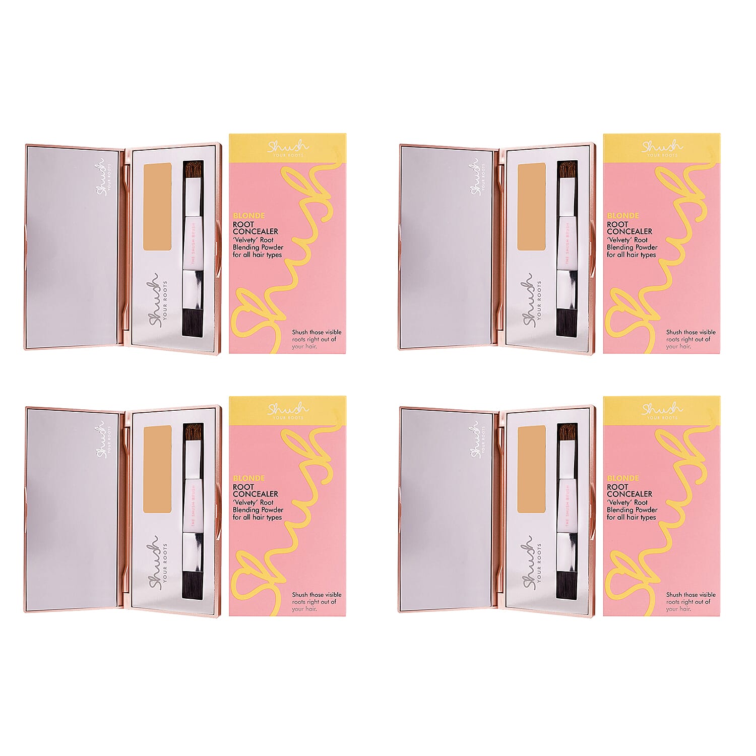 Set of 4 SHUSH- Root Concealer - Blonde (3G)