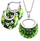 Yellow Colour Murano Style Basket Earrings & Pendant in Stainless Steel