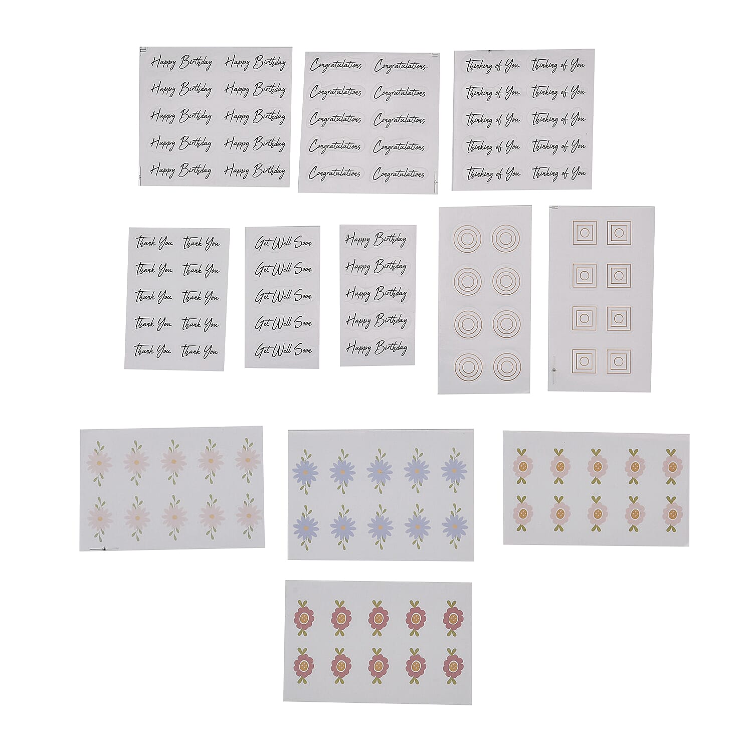 Set of 98 Pieces Thank You Card - Multi