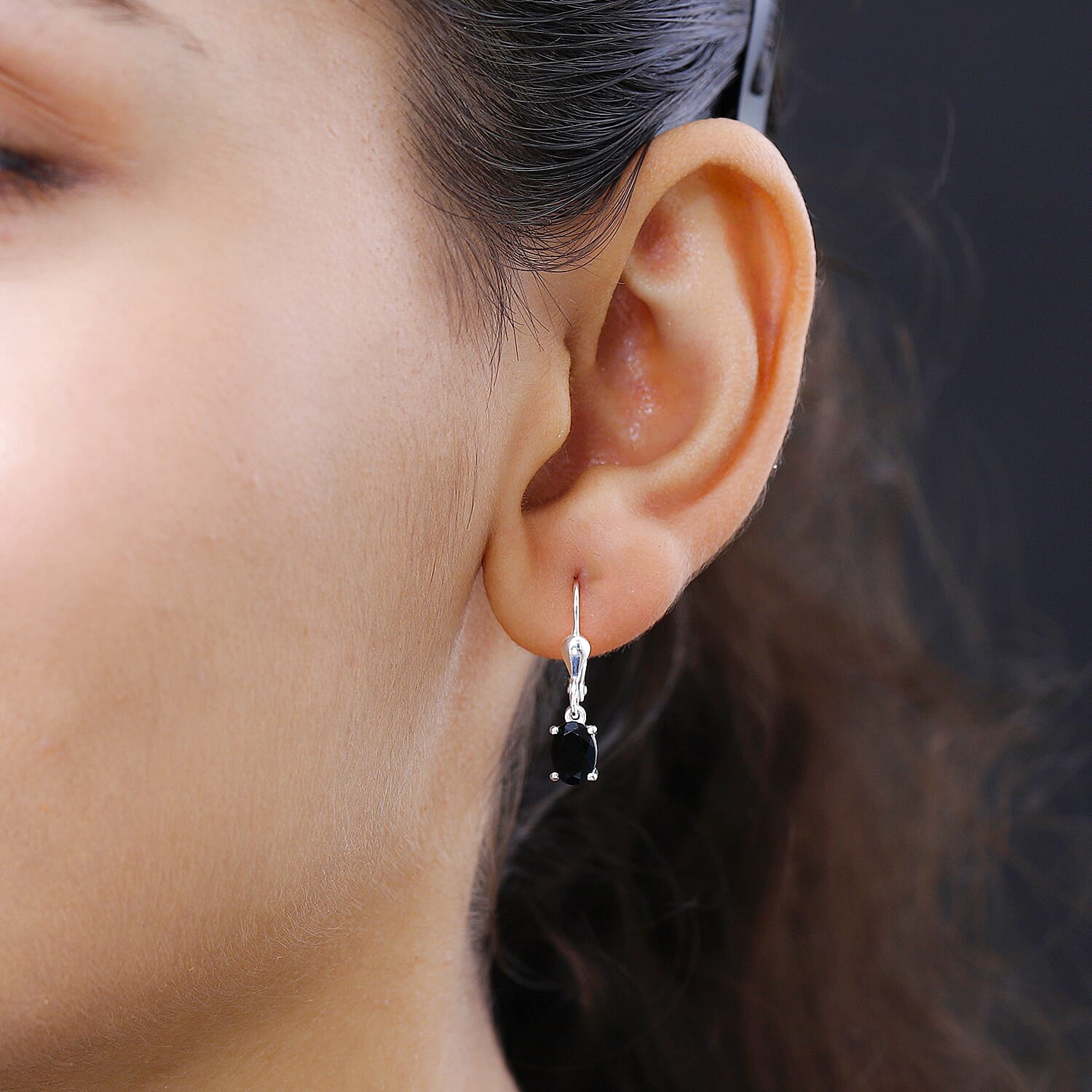 Tree of Life Pendant With Chain (Size 20) 5.46 Ct, Silver Wt 6.23 GM and Black Tourmaline Solitaire Drop Earring in Silver 1.50 Ct