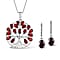 Tree of Life Pendant With Chain (Size 20) 5.46 Ct, Silver Wt 6.23 GM and Black Tourmaline Solitaire Drop Earring in Silver 1.50 Ct