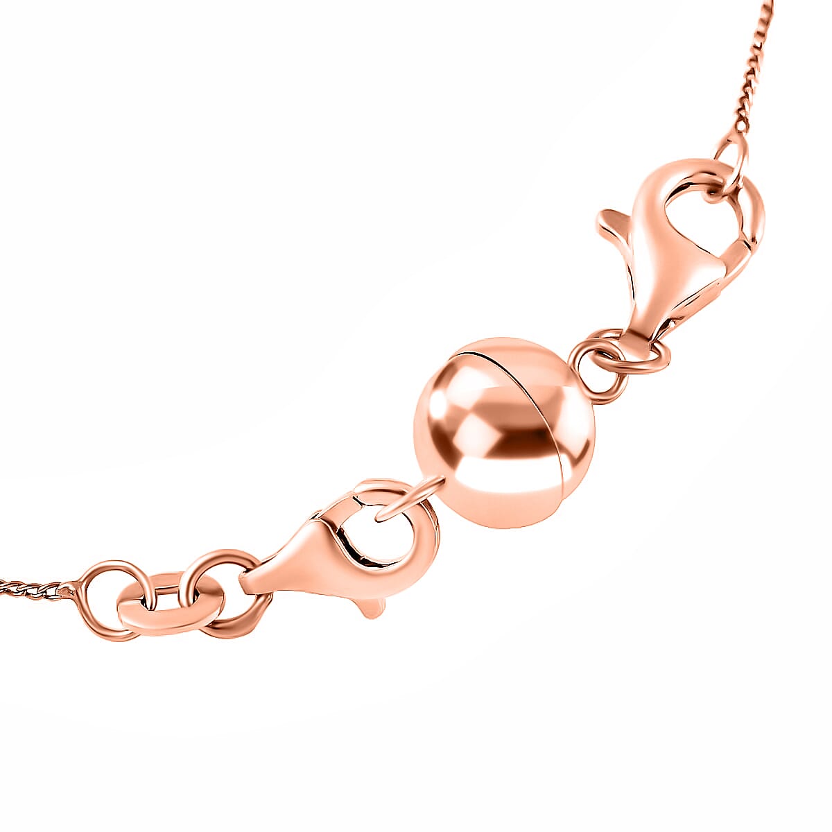 Set of 5 Sterling Silver Magnetic Clasps with Platinum Overlay, Sterling Silver Overlay and Rose Gold Overlay