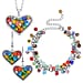 Multi Coloured Murano Style Glass Bracelet