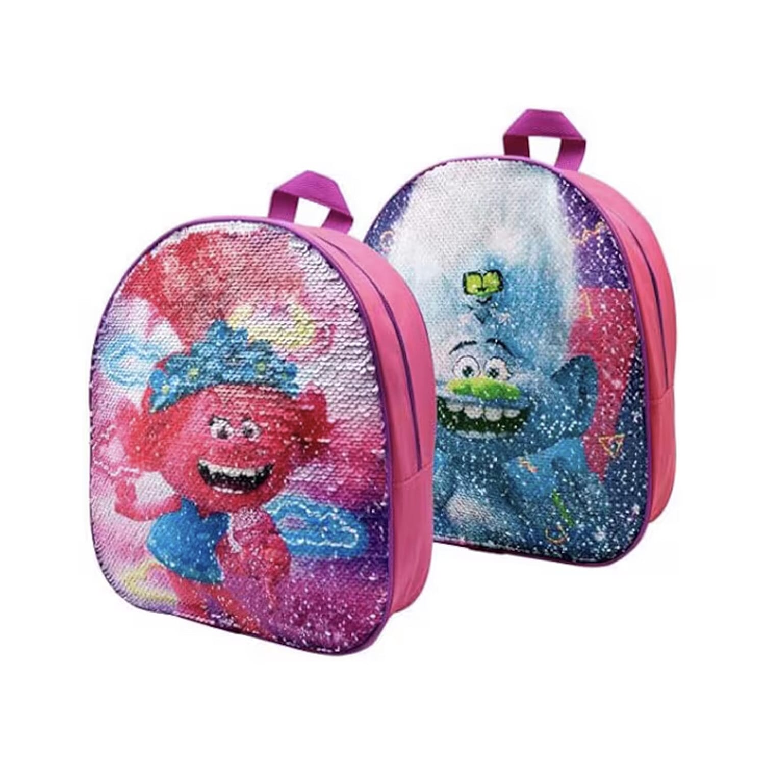 Trolls Sequin Reversible Backpack - Pink - x2 Bags