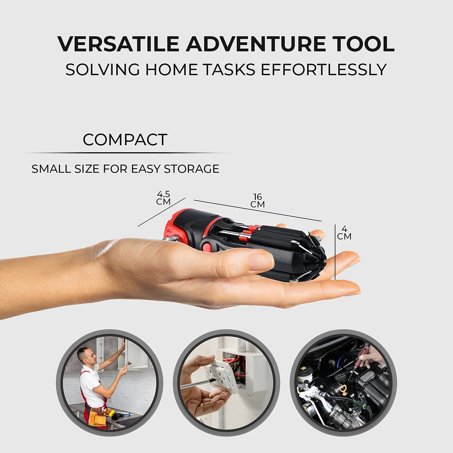 Set of 2 - 12 in 1 Multifunctional Flashlight & 3W LED Flashlight 255 Lumen Power