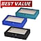 Royal Blue Stylish Ring Box with Glass Display & Anti-Tarnish Lining (Holds up to 100 Rings) – 10x7x2 cm