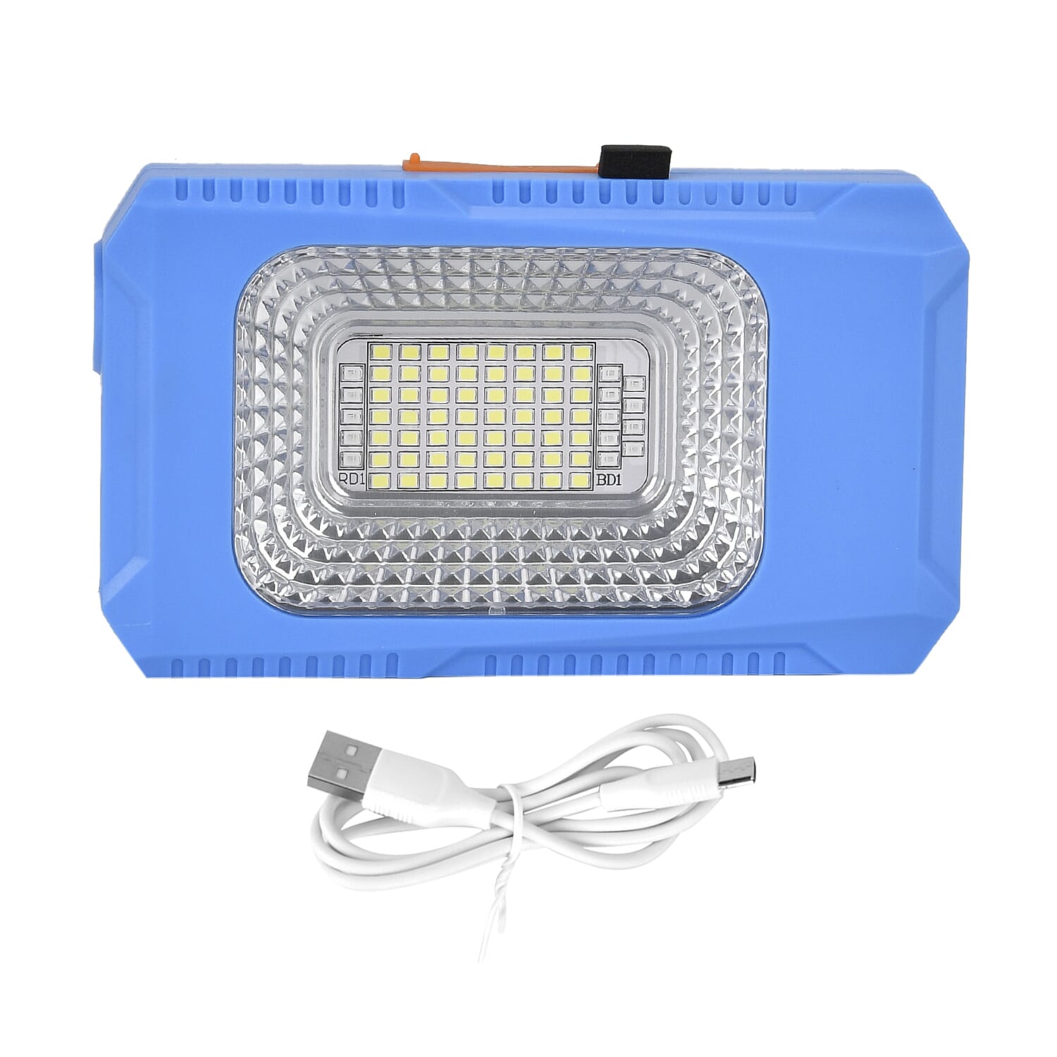 Set of 2 - 2 in 1 Multifunctional Outdoor Solar Rechargeable Light and Power bank 1500 mah Li-ion Battery - Blue and White