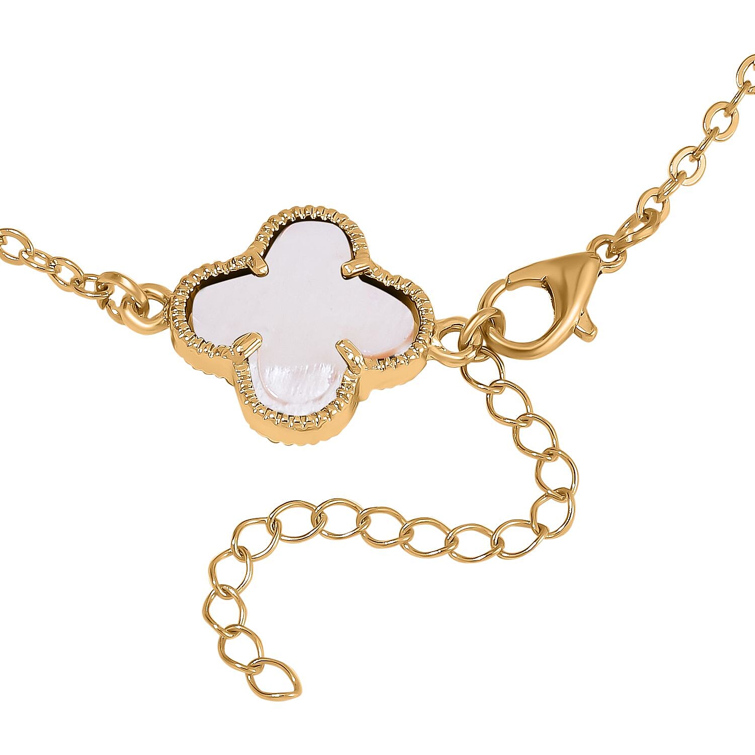 Designer Inspired Closeout- Shell Pearl Necklace ( Size 20) and Bracelet ( Size 7.5) with Extenders