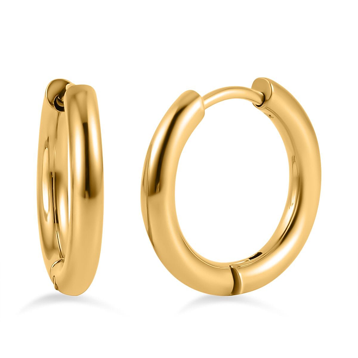 White and Golden Sets of 3 - Stainless Steel Huggie Hoop Earrings