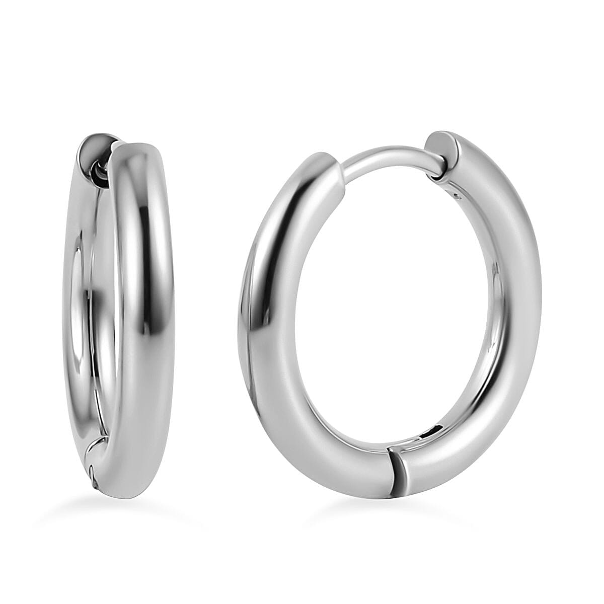 White and Golden Sets of 3 - Stainless Steel Huggie Hoop Earrings