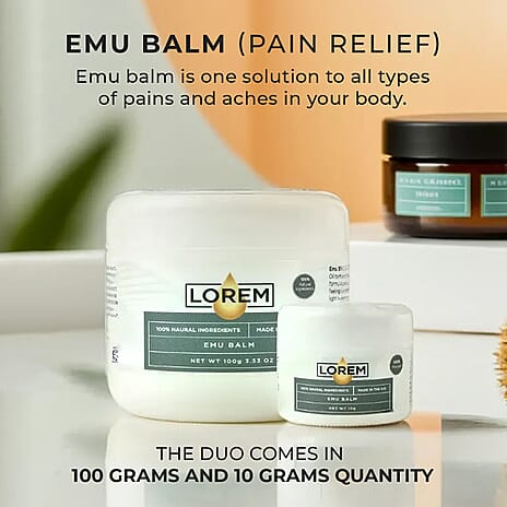 Lorem- Emu Balm (Pain Relief) - 100g and 10g