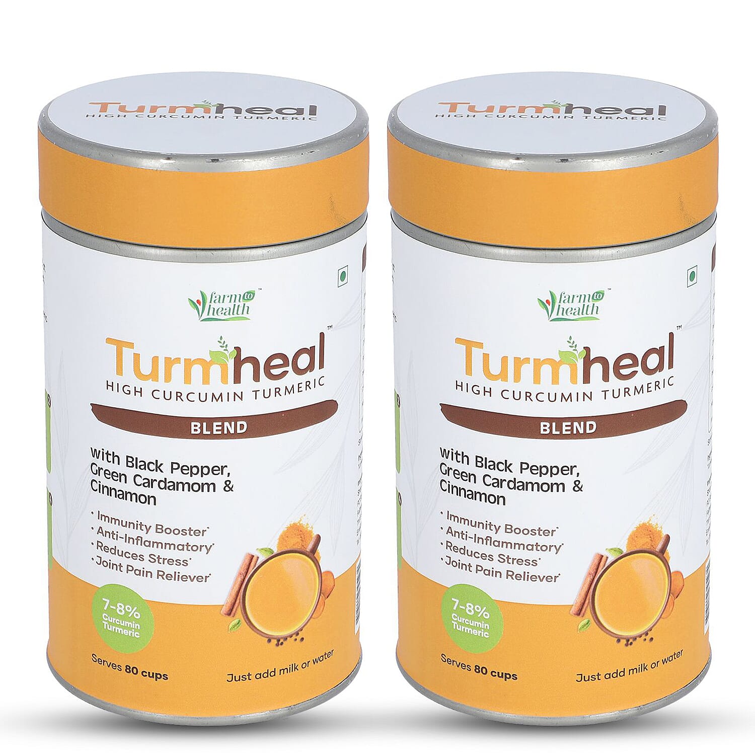 Winter Essentials- Set of Turmheal with Black Pepper, Green Cardamom and Cinnamon - 100 Gms - Pack of 2