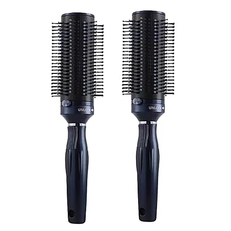 Neomi - Set of 2 Navy Portable Easy Clean Retractable Rotating Brushes