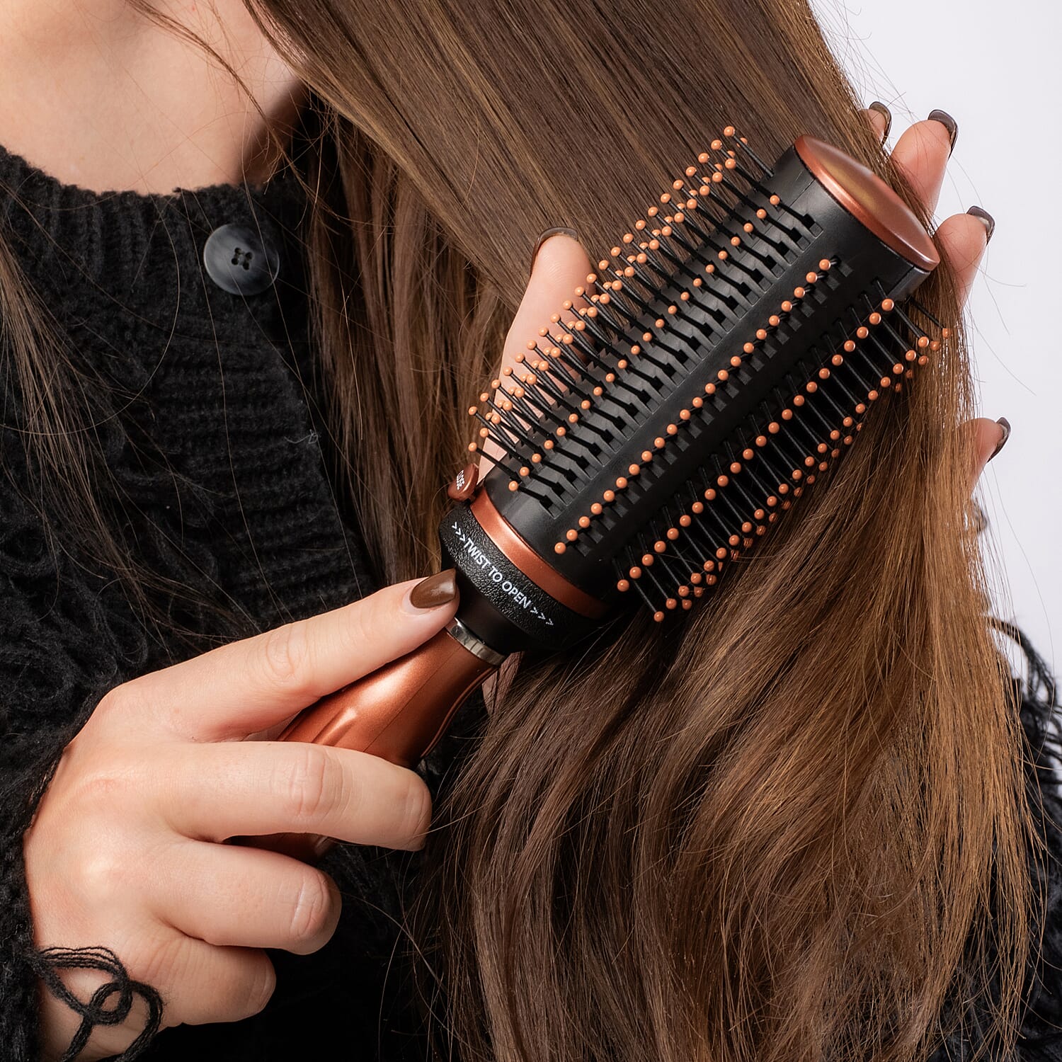 Neomi - Set of 2 Navy Portable Easy Clean Retractable Rotating Brushes