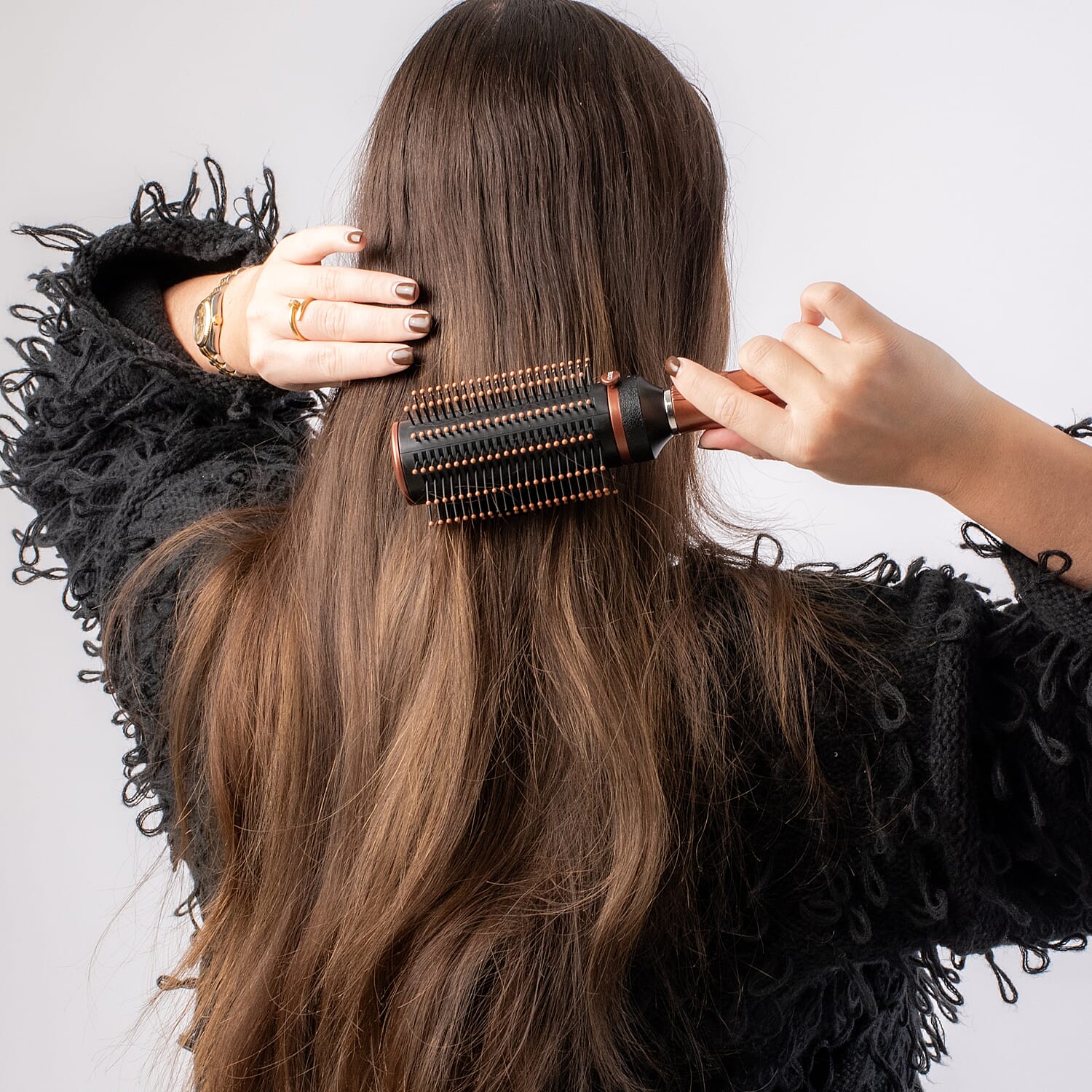 Neomi - Set of 2 Navy Portable Easy Clean Retractable Rotating Brushes