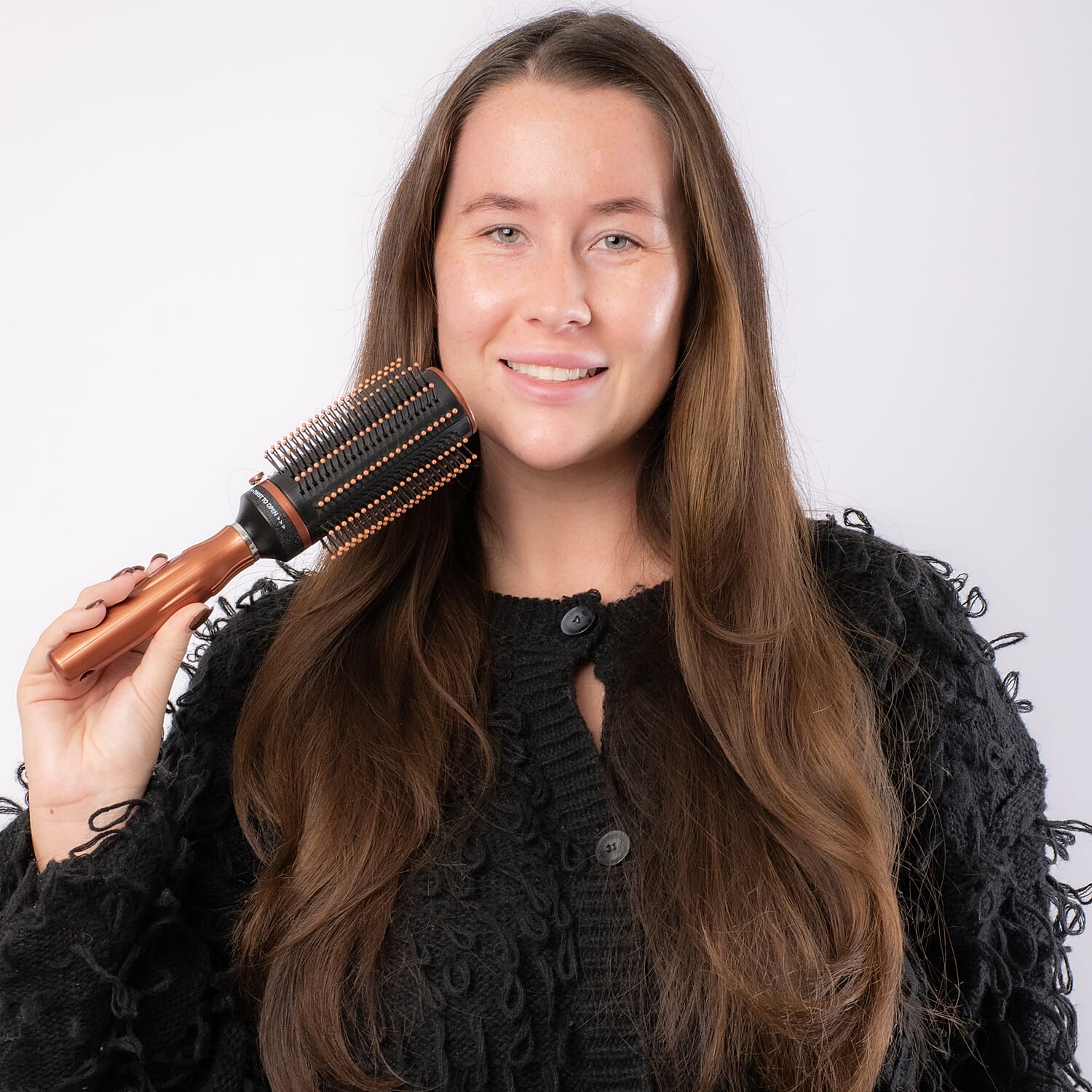 Neomi - Set of 2 Pink Portable Easy Clean Retractable Rotating Brushes