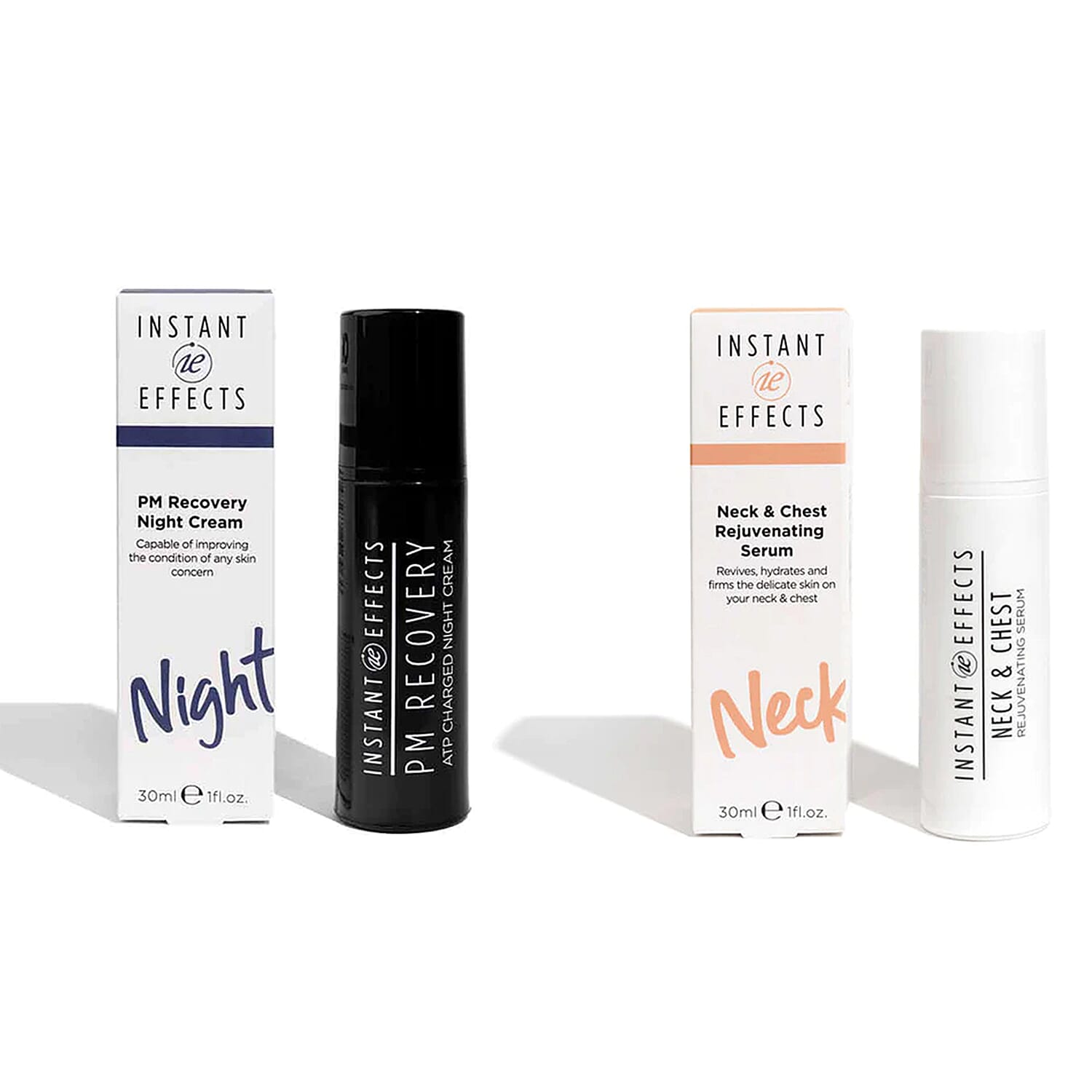 Instant Effects- Neck & Chest Rejuvenating Serum & PM Recovery Night Cream 30ml Duo
