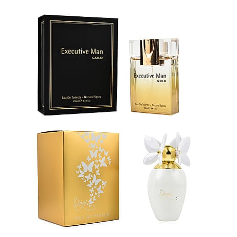 Laurelle Wings Eau De Parfum &  Executive Man Gold EDT - 100ml