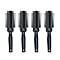 Neomi - Set of 4 Portable Easy Clean Retractable Rotating Hairbrushes - Navy