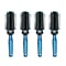 Neomi - Set of 4 Portable Easy Clean Retractable Rotating Hairbrushes - Blue