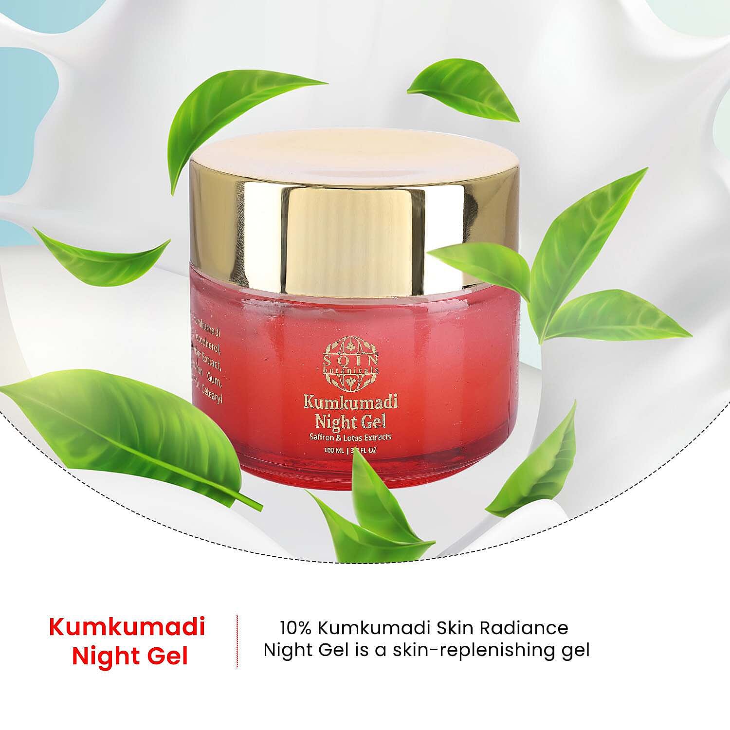 Kumkumadi Skincare Set - Oil 50 ml, Cold Cream 100 ml and Night Gel 100 ml